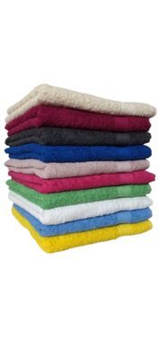 Handtücher in verschiedenen Farben aus Blindenwerkstatt