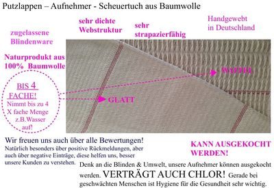 Klassische Putzlappen aus Blindenwerkstatt für effektives Reinigen.